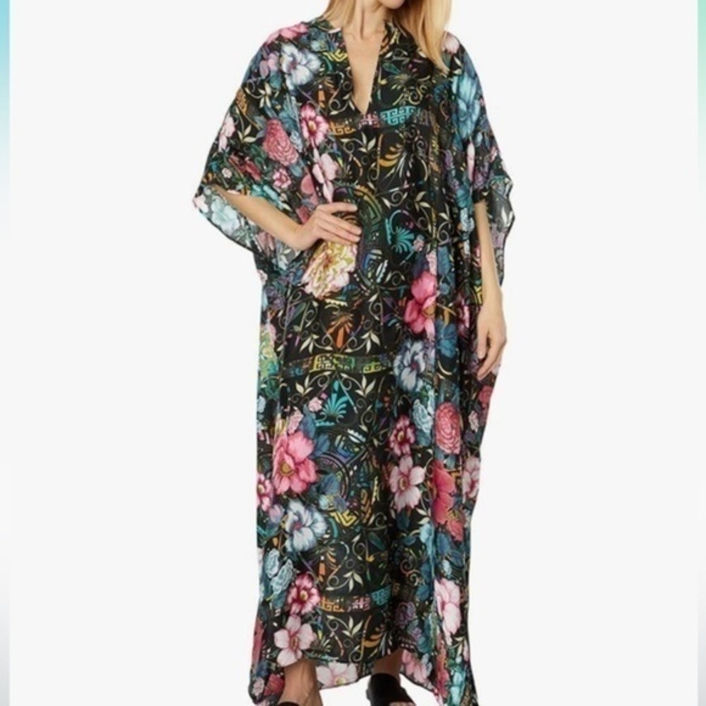 Johnny Was silk blend Floral Peace Kaftan NWT (one size fits most)